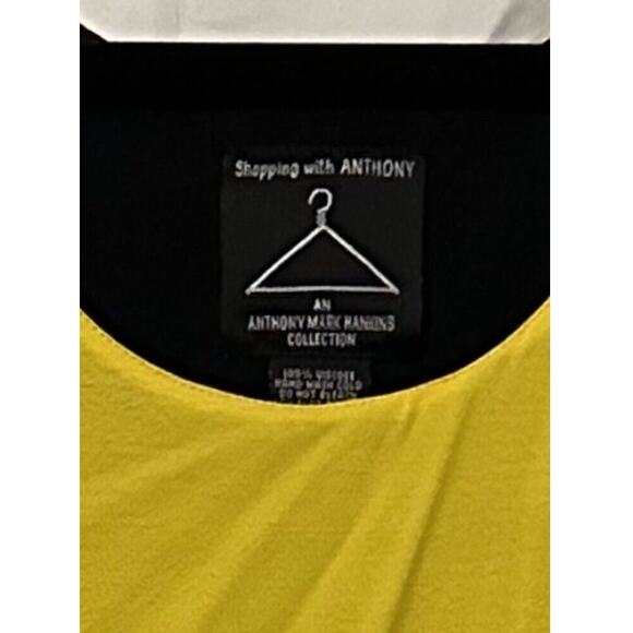 Shopping w/ Anthony Marc Hankins Women's Yellow Sleeveless Maxi Dress Sz Medium - Picture 6 of 6